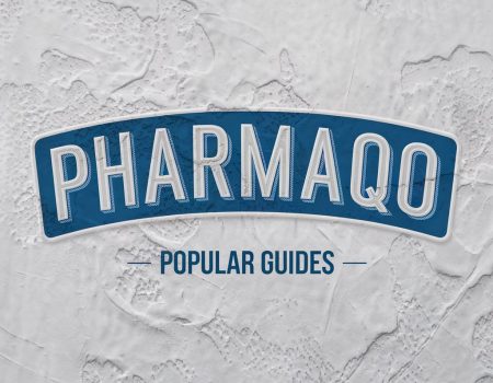 a-white-textured-background-with-a-blue-and-white-heading pharmaqo and popular guides